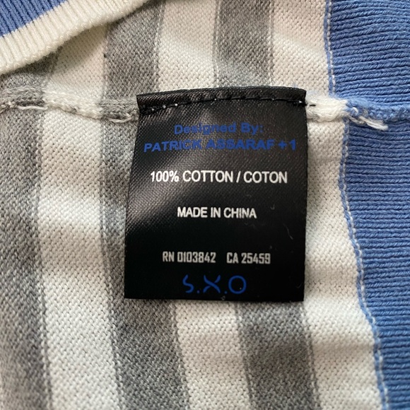 100% cotton NWOT Patrick Assaraf men’s sweater size M - Picture 3 of 8